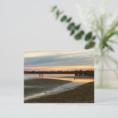 Avond op het strand briefkaart (Staand voorkant)
