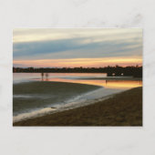 Avond op het strand briefkaart (Voorkant)