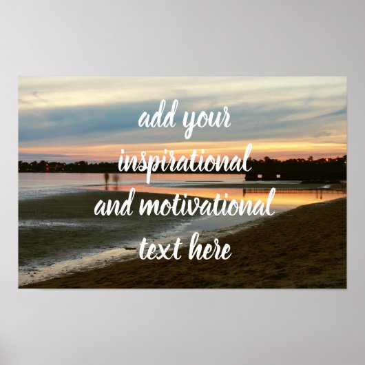 Avond op het strand poster (Voorkant)