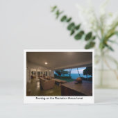Avond op Plantation House Lanai Briefkaart (Staand voorkant)