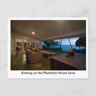 Avond op Plantation House Lanai Briefkaart