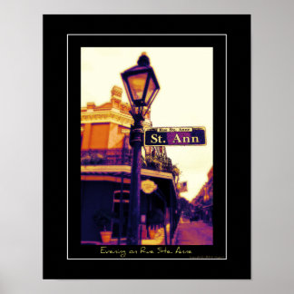 Avond op Rue Ste. Anne Poster