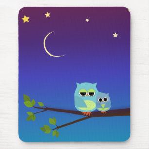 Avond Owls - mousepad Muismat