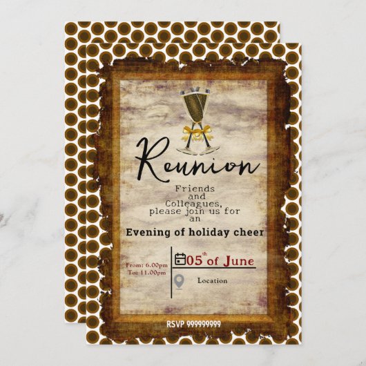 Avond Partij Kaart (Voorkant / Achterkant)