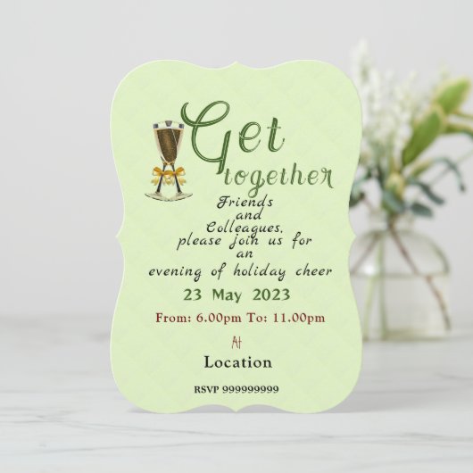 Avond Partij Kaart (Staand voorkant)