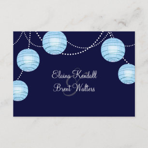 Avond Party Lantern RSVP in Blue