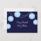 Avond Party Lantern RSVP in Blue (Voorkant)