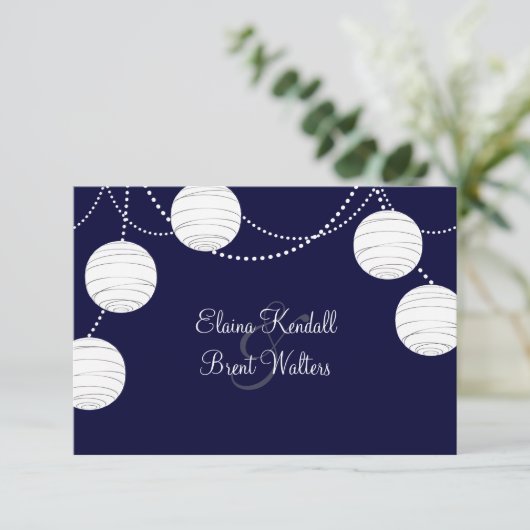 Avond Party Lantern RSVP (marine) (Staand voorkant)