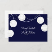 Avond Party Lantern RSVP (marine) (Voorkant / Achterkant)