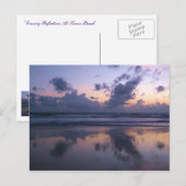 Avond reflectie op het strand van Karon Briefkaart (Voorkant / Achterkant)