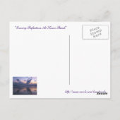 Avond reflectie op het strand van Karon Briefkaart (Achterkant)