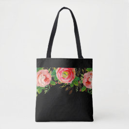 Avond Roos Basic Black Tote Bag