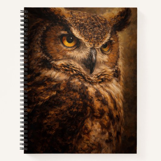 Avond Sentinel | Uil Kunst | Notitieboek (Voorkant)
