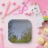 Avond Sky Crescent Moon Foto Papieren Bordje (Feest)