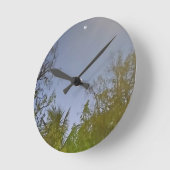 Avond Sky Crescent Moon Foto Ronde Klok (Hoek)