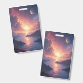 avond Sky Verticale Plastic Badges (Voor- en achterkant)