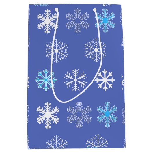 Avond Snowflake Medium Gift Bag Medium Cadeauzakje (Voorkant)