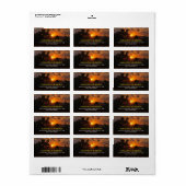 Avond Sunset Scene, Rustic Wedding Etiket (Full Sheet)