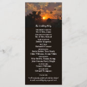 Avond Sunset Scene, Rustic Wedding Programmakaart (Achterkant)
