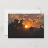 Avond Sunset Scene, Rustic Wedding RSVP Kaartje (Achterkant)