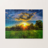 Avond Sunset Wisconsin. Legpuzzel (Horizontaal)