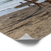 Avond Surfers, Hanalei Bay, Kauai Poster (Hoek)