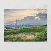 Avond te Charleston Harbour Briefkaart (Voorkant)