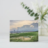 Avond te Charleston Harbour Briefkaart (Staand voorkant)