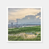 Avond te Charleston Harbour Servet (Voorkant)