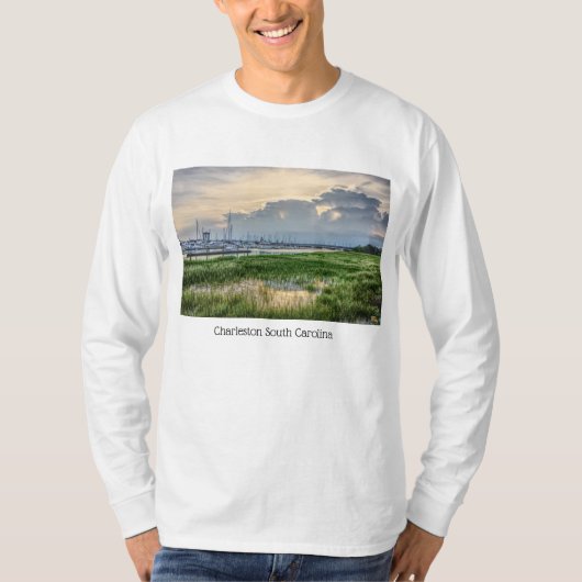 Avond te Charleston Harbour T-shirt (Voorkant)