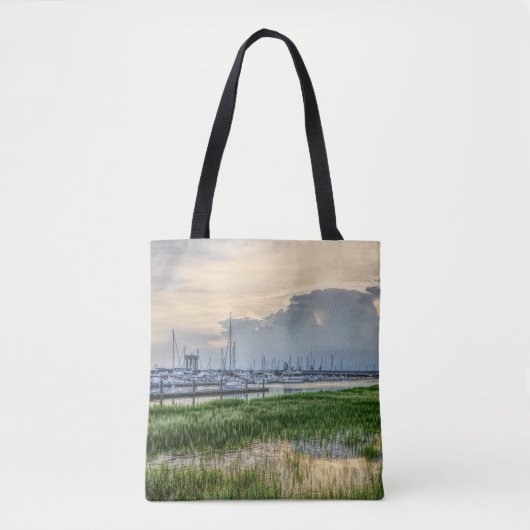 Avond te Charleston Harbour Tote Bag (Voorkant)