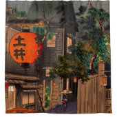 avond te ushigome door tsuchiya Koitsu Douchegordijn (Voorkant)