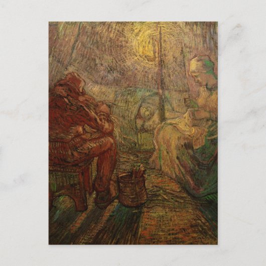 Avond - The Watch by Vincent van Gogh Briefkaart (Voorkant)
