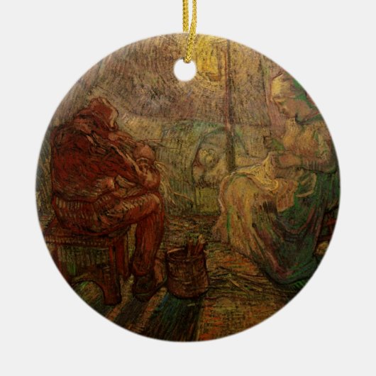 Avond - The Watch by Vincent van Gogh Keramisch Ornament (Voorkant)