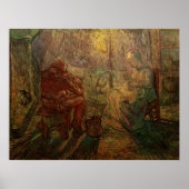 Avond - The Watch by Vincent van Gogh Poster (Voorkant)