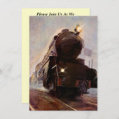 Avond Treinpartij: Mijlsteen op zaterdag Kaart (Voorkant / Achterkant)