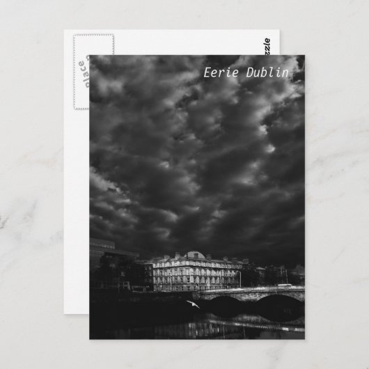 Avond troebel in Dublin Briefkaart (Voorkant / Achterkant)