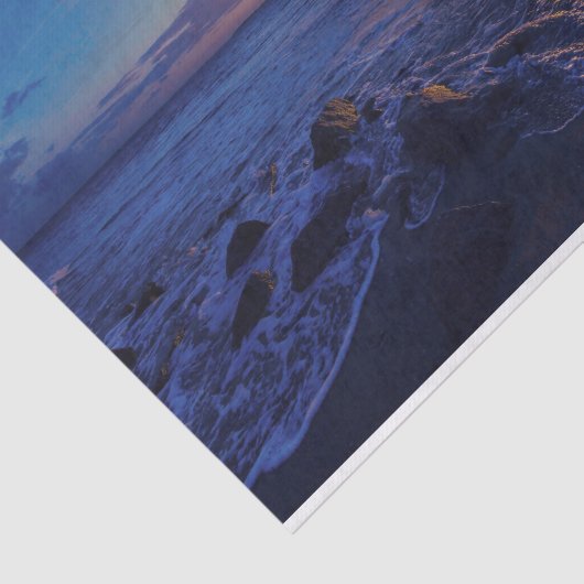 Avond Tropisch strand Zee Sunset Tissuepapier (Detail)