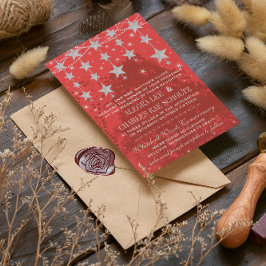 Avond-trouwbord onder de sterren kaart