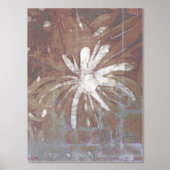 Avond Tuin Batik Zilveren Folie Print (Voorkant)