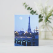 Avond Uitzicht Eiffeltoren Briefkaart (Staand voorkant)