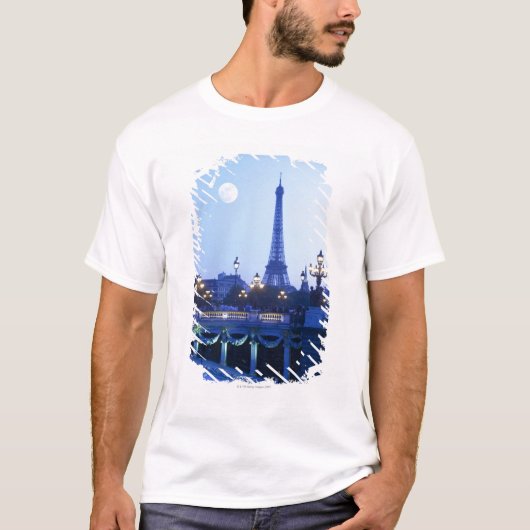 Avond Uitzicht Eiffeltoren T-shirt (Voorkant)