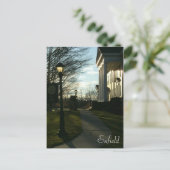 Avond Uitzicht Enfield Town Hall, Connecticut Briefkaart (Staand voorkant)