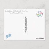 Avond Uitzicht Enfield Town Hall, Connecticut Briefkaart (Achterkant)