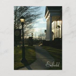 Avond Uitzicht Enfield Town Hall, Connecticut Briefkaart