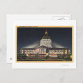 Avond Uitzicht van het stadhuis Briefkaart (Voorkant / Achterkant)