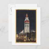 Avond Uitzicht van het veerbootgebouw Briefkaart (Voorkant / Achterkant)