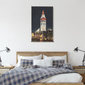 Avond Uitzicht van het veerbootgebouw Canvas Afdruk (Insitu (Slaapkamer))