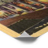 Avond Uitzicht van het veerbootgebouw Poster (Hoek)