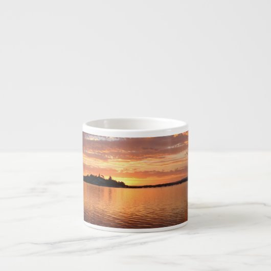 Avond vervaagt in zonsondergang espresso kop (Voorkant)